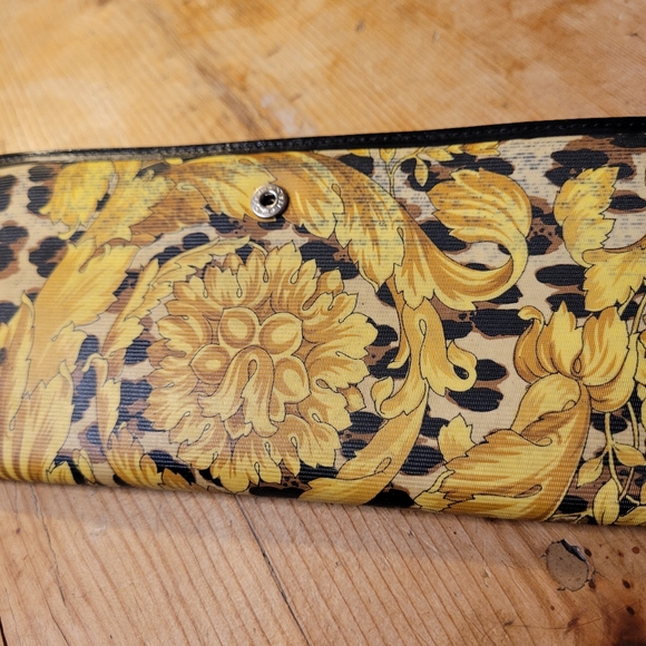 Versace Baroque Leopard Print Vintage Wallet - Picture 4 of 5